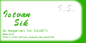 istvan sik business card